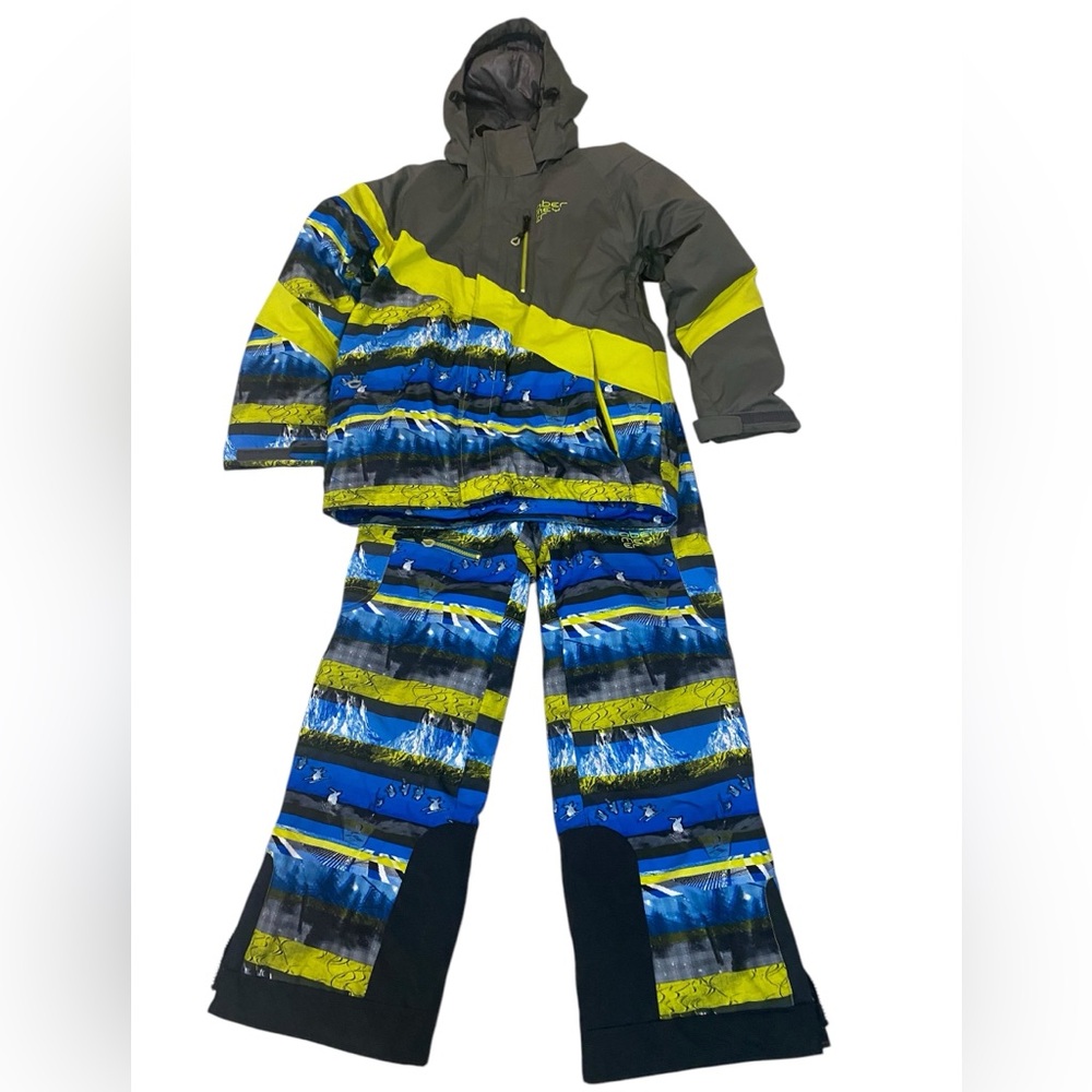 Obermeyer Ski Set w/Extended Wear System Extends Length by 2" Sz 16/12 junior